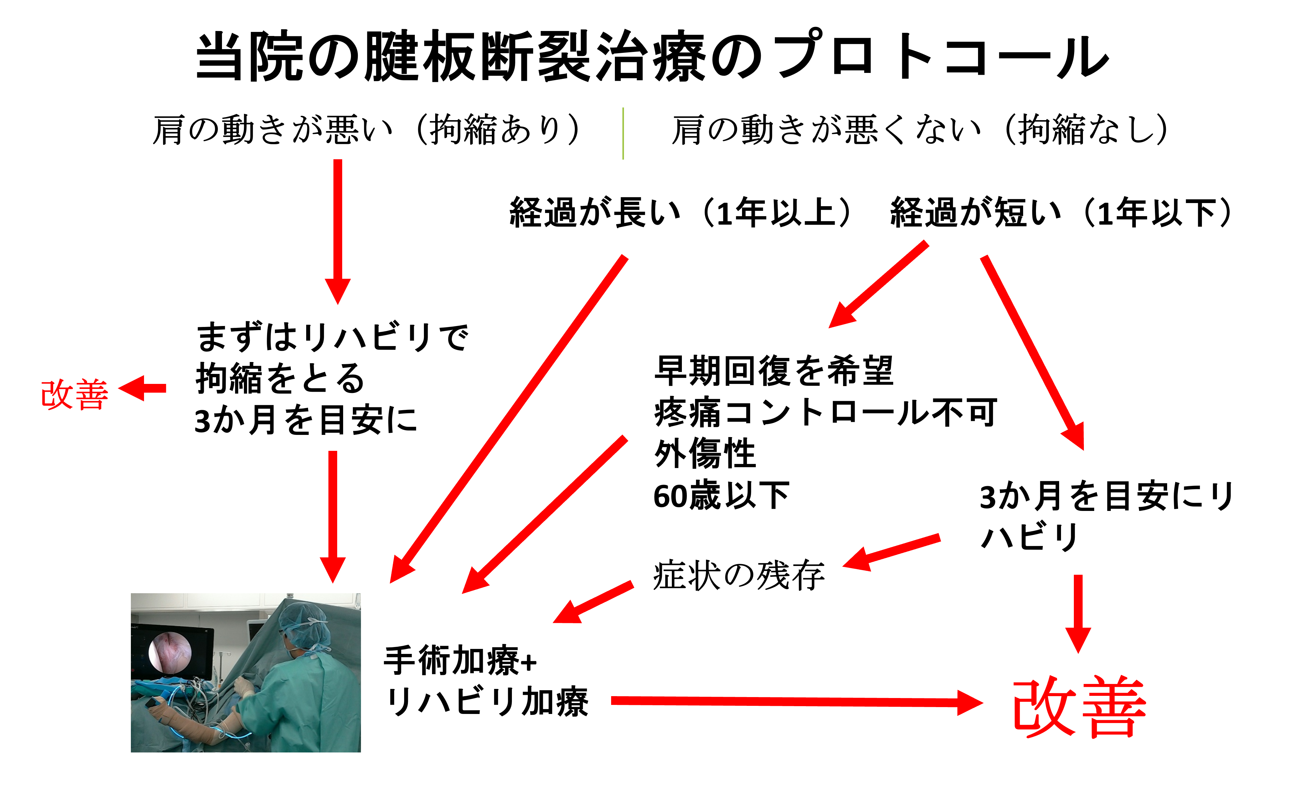 当院での腱板断裂の治療フロー